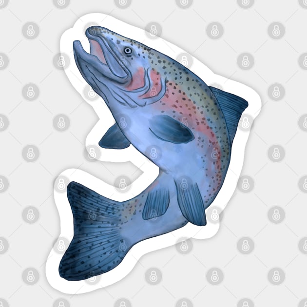 Steelhead Trout Painting Sticker by Spatium Natura